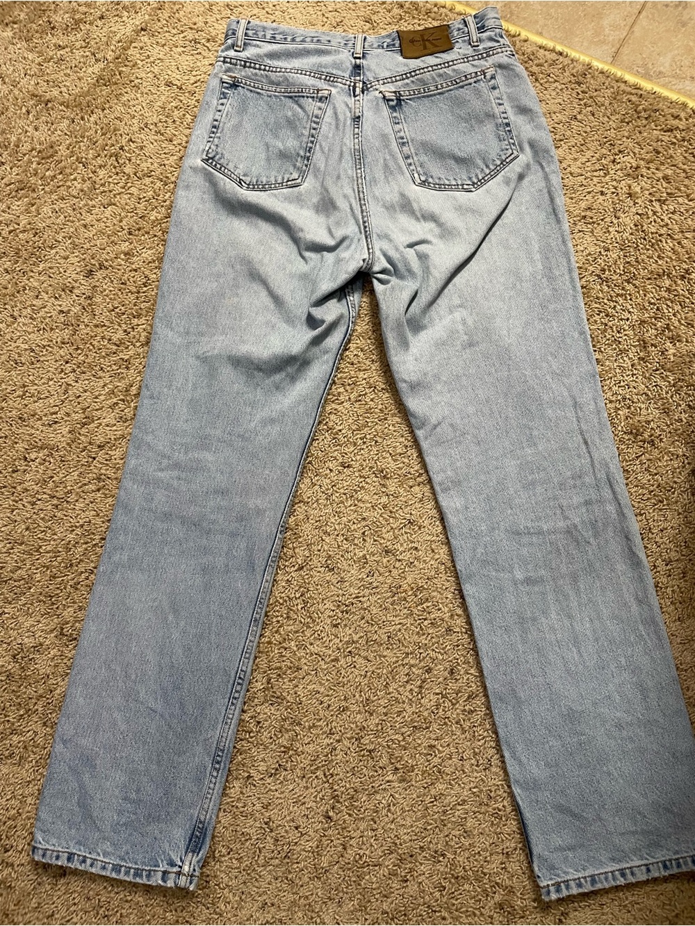 Vtg Y2K 90s Calvin Klein Jeans, 5 pocket straight leg, 100% cotton, size 12x32 - Picture 2 of 10